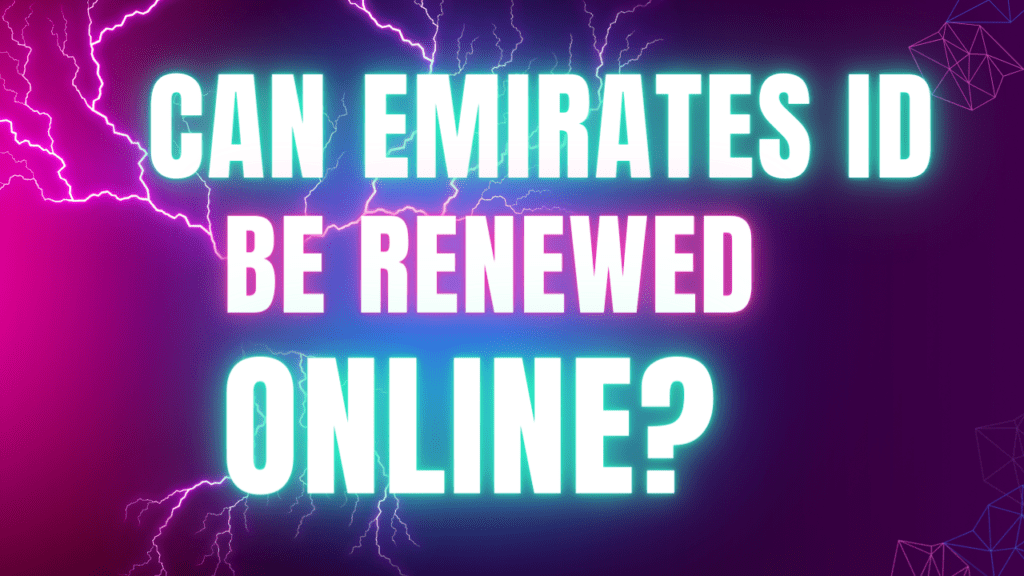 can emirates id be renewed online